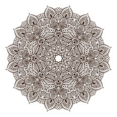 Vector mandalapattern of henna floral elements