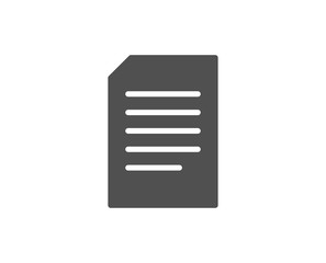Document Management simple icon. Information File sign. Paper page concept symbol. Quality design elements. Classic style. Vector