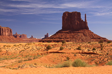 Fototapeta na wymiar Rocks in Monument Valley in Utah in the USA 