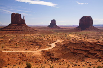 Rocks in Monument Valley in Utah in the USA
