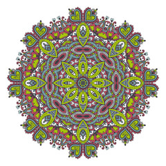 Vector mandala pattern of henna floral elements