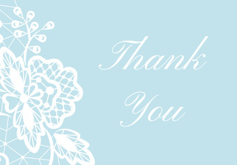 Thank you lace card