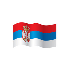 Obraz premium Serbia flag, vector illustration