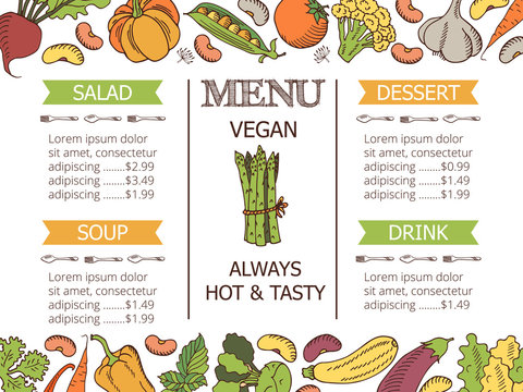 Vintage Vegetarian Menu