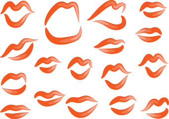 lips design wall paper