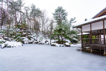 雪の日本庭園