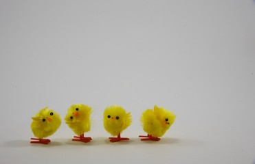 Four little Easter fluffly chicks greetings card 2nd