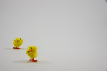 Two little Easter fluffly chicks greetings card 3rd