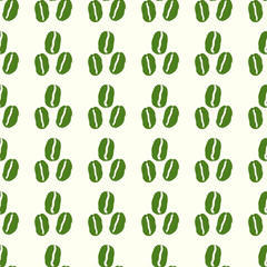 Coffee vector illustration on a seamless pattern background