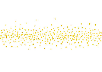 Heart frame for Valentines day with gold glitter. February 14th day. Vector confetti for heart frame template. Grunge hand drawn texture. Love theme for gift coupons, vouchers, ads, events.