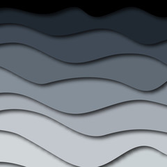 Paper cut abstract background. Square template for social media posts, presentations, flyers, invitations Vector illustration.