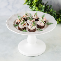 Salmon and Cheese Pate on Rye Bread