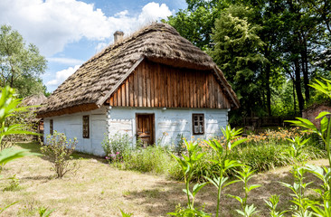 Plakat rural old wooden house