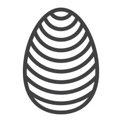 Easter egg line icon, easter and holiday, celebration sign vector graphics, a linear pattern on a white background, eps 10.