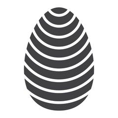 Easter egg glyph icon, easter and holiday, celebration sign vector graphics, a solid pattern on a white background, eps 10.