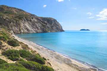 View of Laganas Bay from the Kalamaki beach on Zakynthos