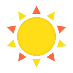 Sun flat icon, easter and holiday, hot sign vector graphics, a colorful solid pattern on a white background, eps 10.