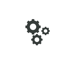 Simple 3 gear icon