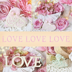 vintage style LOVE collage