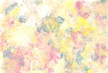 Pastel coloured abstract paint daubs