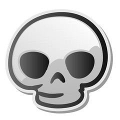 Skull emoji face, emoticon, sticker