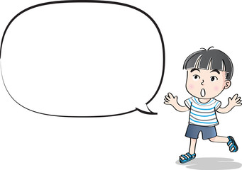 kids with speech bubble background