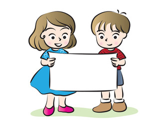 kids with speech bubble background