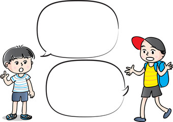 kids with speech bubble
