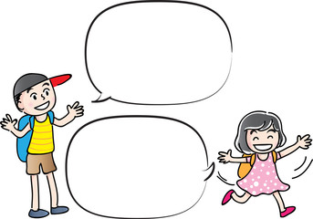 kids with speech bubble
