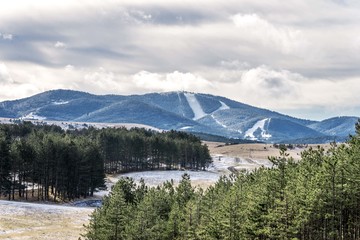 Hill of Tornik ski center near Zlatibor mountain