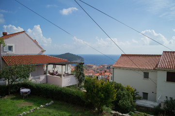 Residential Houses with View onto Old Town of Dubrovnik, Croatia