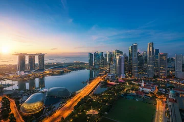 Foto op Plexiglas Singapore business district © anekoho
