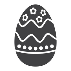 Easter egg glyph icon, easter and holiday, celebration sign vector graphics, a solid pattern on a white background, eps 10.