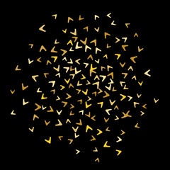 Vector Confetti Background Pattern. Element of design. Colorful arrows on a black background