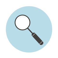 Gray loupe, magnifier icon. Search tool