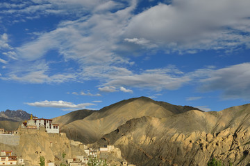 Beautiful Karakorum panorama in the vicinity of the Lamayuru town. Local are naming this rock formation with 