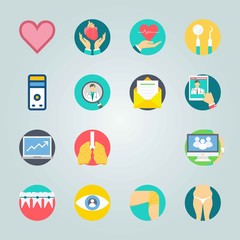 Icon set about Medical. with doctor, teeth and loupe