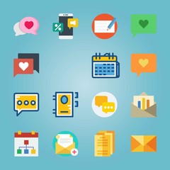 Icon set about Letter And Paper. with email, letter and schedule