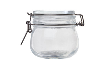 Jug. Storage of drinks. For a liquid. Glass. Isolated. 