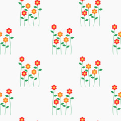 Seamless pattern vector of beautiful tiny flower bouquet. Lovely and sweet flower bouquet on pastel background.