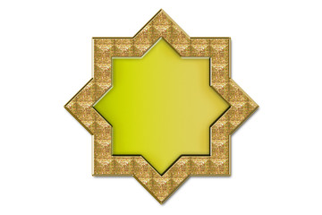 Joya de estrella amarilla y dorada.