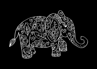 Elephant decorative illustration.