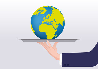 terre - environnement - plateau - présentation - concept - globe - planète - climat - écologie