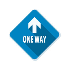 Obraz premium One Way Up Front Arrow sign illustration
