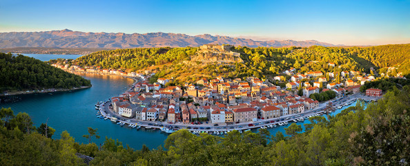 Novigrad Dalmatinski bay panoramic view © xbrchx