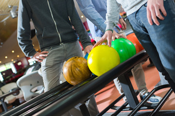 at the bowling center
