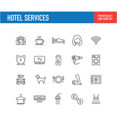 Hotel Services Line Icon