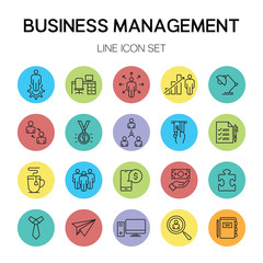 Business Management Line Icon