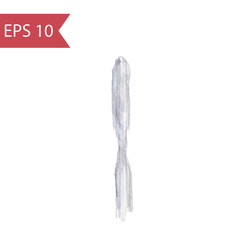 Vector close-up of dental spatula. Simple watercolor illustration of a steel dental instrument isolated on a white background.