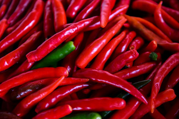 Red Chillies Background,Selective focus
